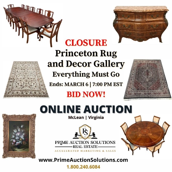Prime Auction Solutions Auction Catalog - Closure: Princeton Rug ...