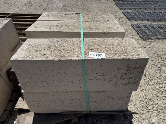 6-man made limestone blocks. 14"x14"x39.5"