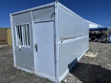 20' portable storage building. Broken windows.