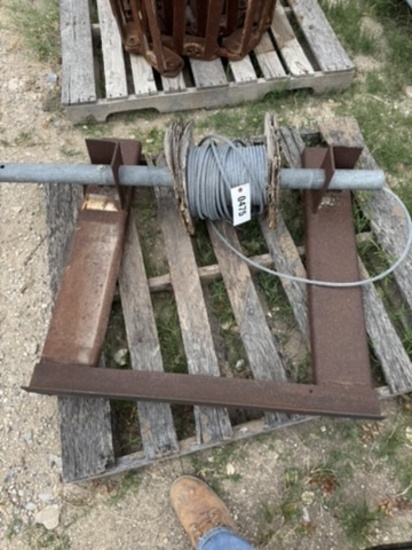 Small spool of approx. 1/2" cable with reel made