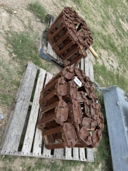 Steel skid steer tracks.