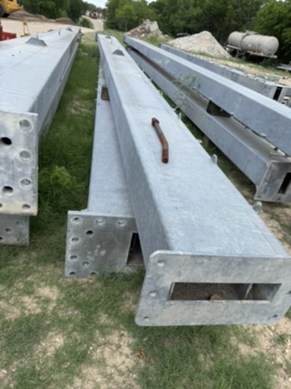 2-LARGE galvanized structural tubing.