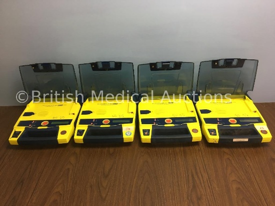 4 x Cardiac Science PowerHeart AED G3 Automated External Defibrillators (All Power Up with Stock