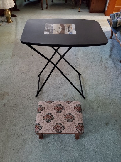 Folding Table and Step Stool Together