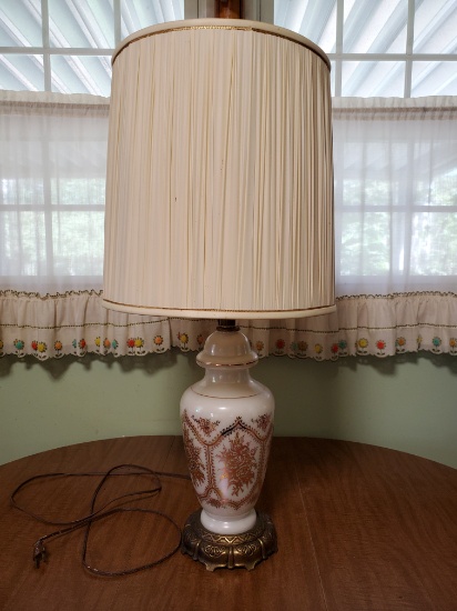 Antique Glass Bottom Lamp