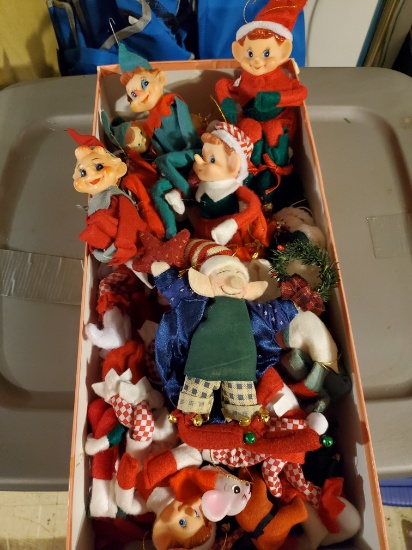 box of elfs on a shelf