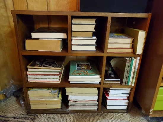 book shelf with books