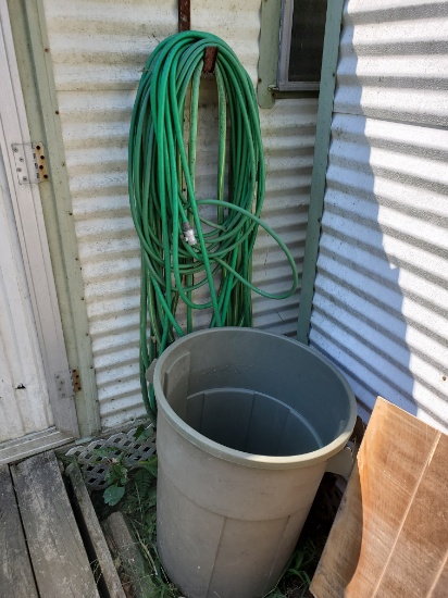 Water Hoses and Trashcan