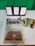 2 Miltary Pictures and vintage post cards