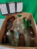 Box of Vintage Glass Bottles