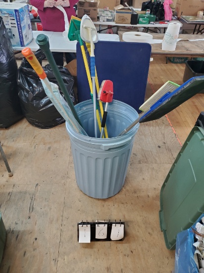 Trash can with contents