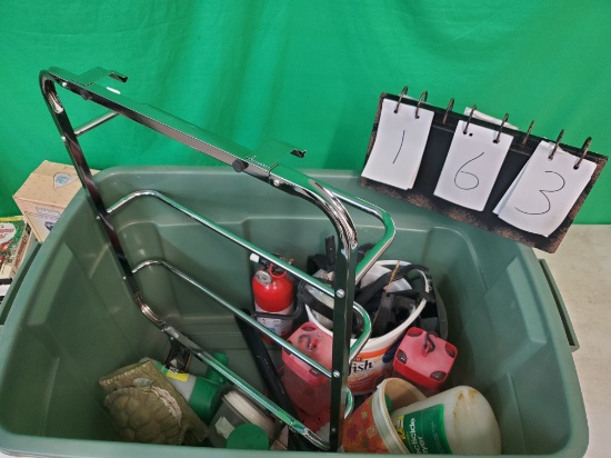 tote of misc items