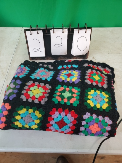 Knitted afghan