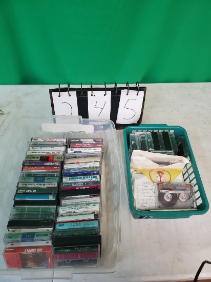 2 boxes of cassette tapes