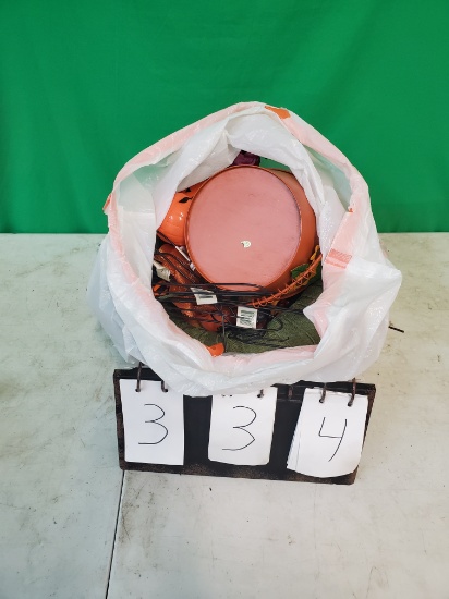 bag of Halloween and Fall decorations