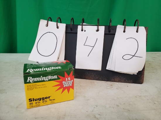 15 Rounds of 20 gauge slugs