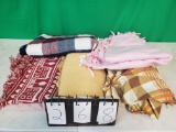 lot of assorted blankets and sheets