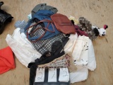 Lot of Purses, Sheets and 2 stuffed Animals