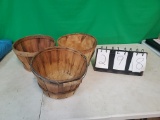 Three 1/4 Bushel Baskets