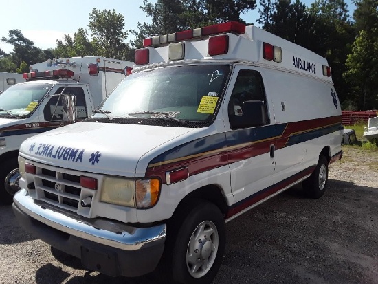 2003 Ford Econoline Ambulance Van, VIN # 1FDSS34F03HA06644