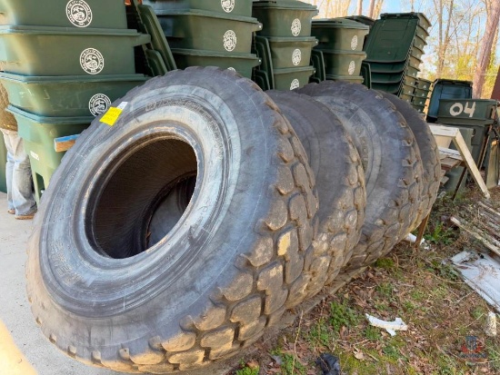 LOT CONSISTING OF (4) USED WHEEL LOADER TIRES