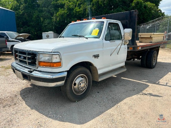 1995 Ford F-350 XLT Flatbed Pickup Truck, VIN # 1FDKF37F7SEA52763