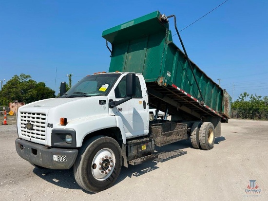 2008 Chevrolet C7500 Dump Truck, VIN # 1GBM7C1G48F413269