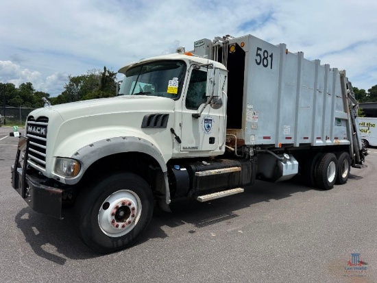 2016 Mack GU713 Rear Load Garbage Truck, VIN # 1M2AX04C0GM032272