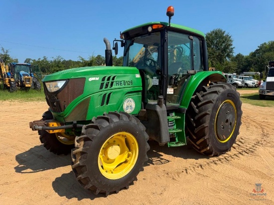 2015 JOHN DEERE 6115M TRACTOR W/ SIDE CUTTER; SER#1L06115MHEH812472