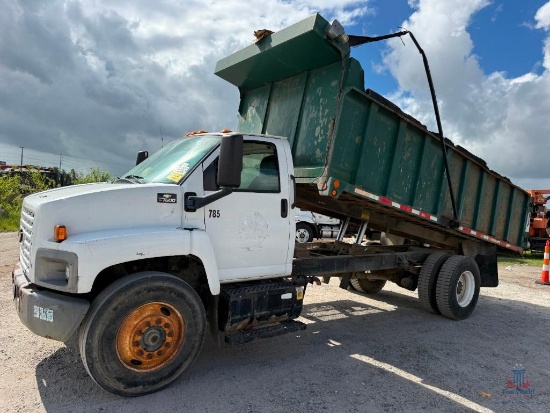 2008 Chevrolet C7500 Dump Truck, VIN # 1GBM7C1G08F402236