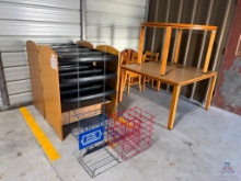 LOT CONSISITING OF LIBRARY FURNITURE