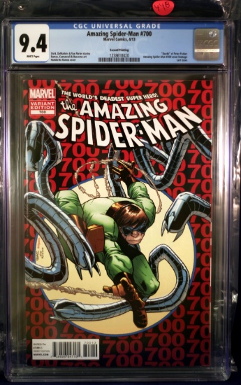 Spider-Man #700 - 2nd Printing - CGC 9.4 w/White Pages