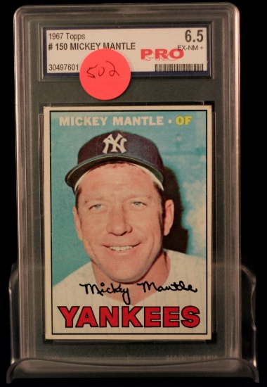 1967 Topps Mickey Mantle - graded 6.5 EX-NM+