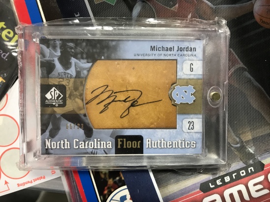 2010-2011 Upper Deck Game Used & Autographed North Carolina Floor card - #8 of 23!  VERY RARE!