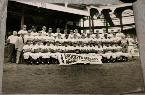1952 Brooklyn Dodgers Team Photograph w/Jackie Robinson, Roy Campanella, Gil Hodges, Duke Snider - O