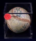 1957 Brooklyn Dodgers Team signed ball w/26 autographs!  Last year in Brooklyn!  Full JSA LOA