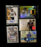 Lot of (5) Game Used & Autograph cards w/Jeremy Shockey, Rashad Jennings & more