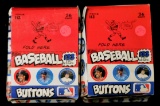 1980s Fun Foods Baseball Button Wax box lot of (2) - loaded with stars!