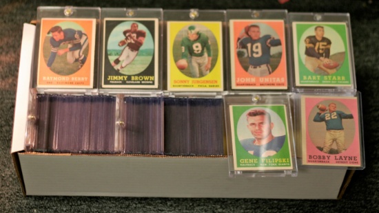 1958 Topps Football Complete Set w/Jim Brown Rookie Card - Solid Set