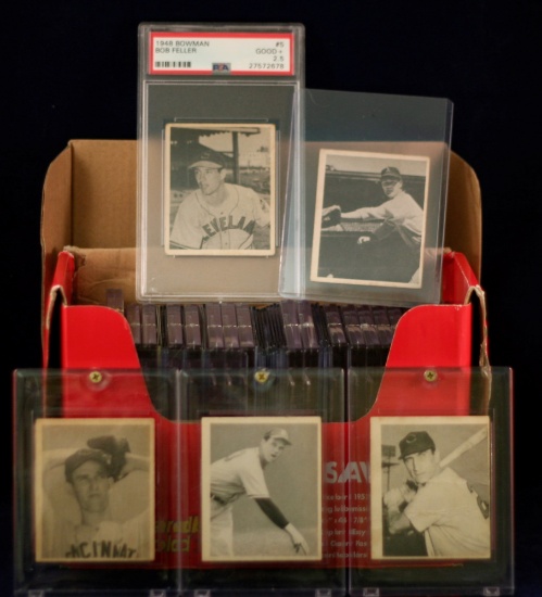 1948 Bowman Baseball Set w/Yogi Berra Rookie, Stan Musial Rookie, Bob Feller Rookie, Phil Rizzuto Ro