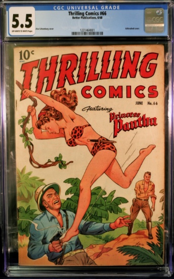 Thrilling Comics #66 - CGC 5.5 - Iconic cover - Gorgeous & RARE!