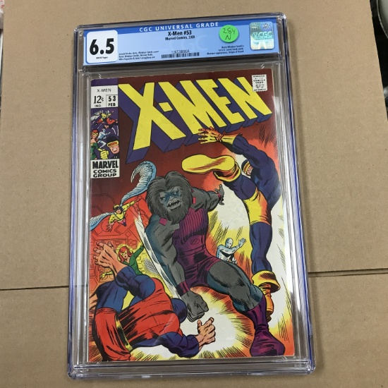 X-Men #53 - CGC 6.5 w/OW to WP - 1st Barry Windsor Smith's US work - KEY comic book!