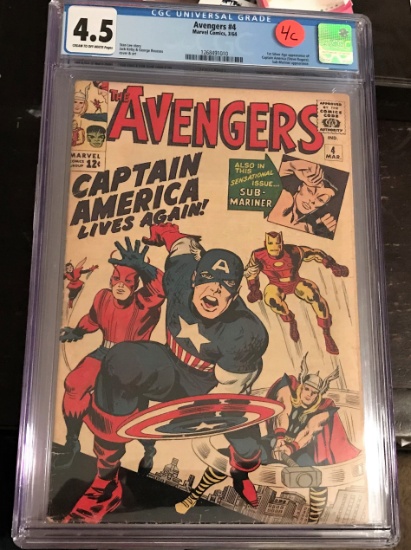 Avengers #4 - CGC 4.5 - 1st Silver Age Captain America - Major KEY!