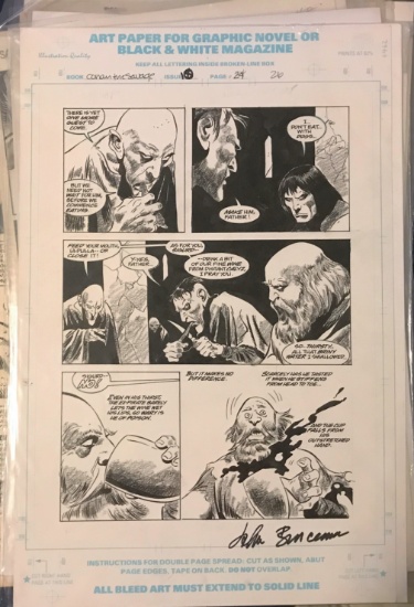 Conan The Savage #10, Page 24 original art and pencils by John Buscema - signed by Buscema!