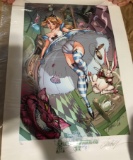 ALICE IN WONDERLAND LE 7/50 J.Scott Campbell Signed & #ed