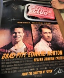 Fight Club signed by (6) - w/COA - Brad Pitt, Edward Norton, Helena Bonham-Carter & more!