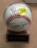 Baseball signed by: Pete Rose, Hank Aaron & Nolan Ryan!  (3) KEY HOFer autographs on one ball!