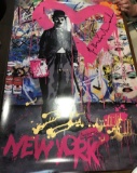 Mr.Brainwash Original Art Poster Print signed TWICE by Mr. Brainwash!