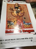 Enter the Dragon Movie Poster Signed by Bob Wall, John Saxon & Jim Kelly