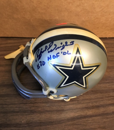 Rayfield Wright autographed Mini Helmet w/JSA Holo